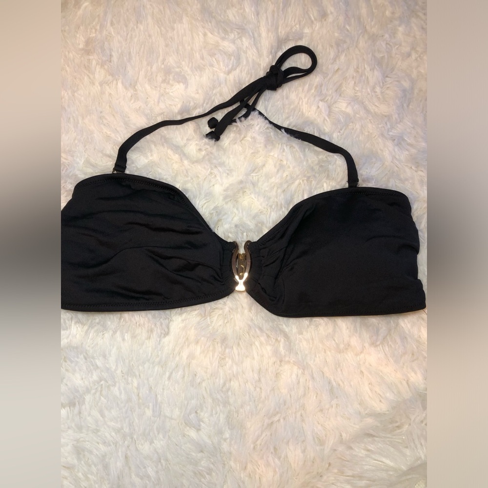 Venus Lascana Black Bikini Top with Gold Accent 38 C/D - Picture 11 of 11